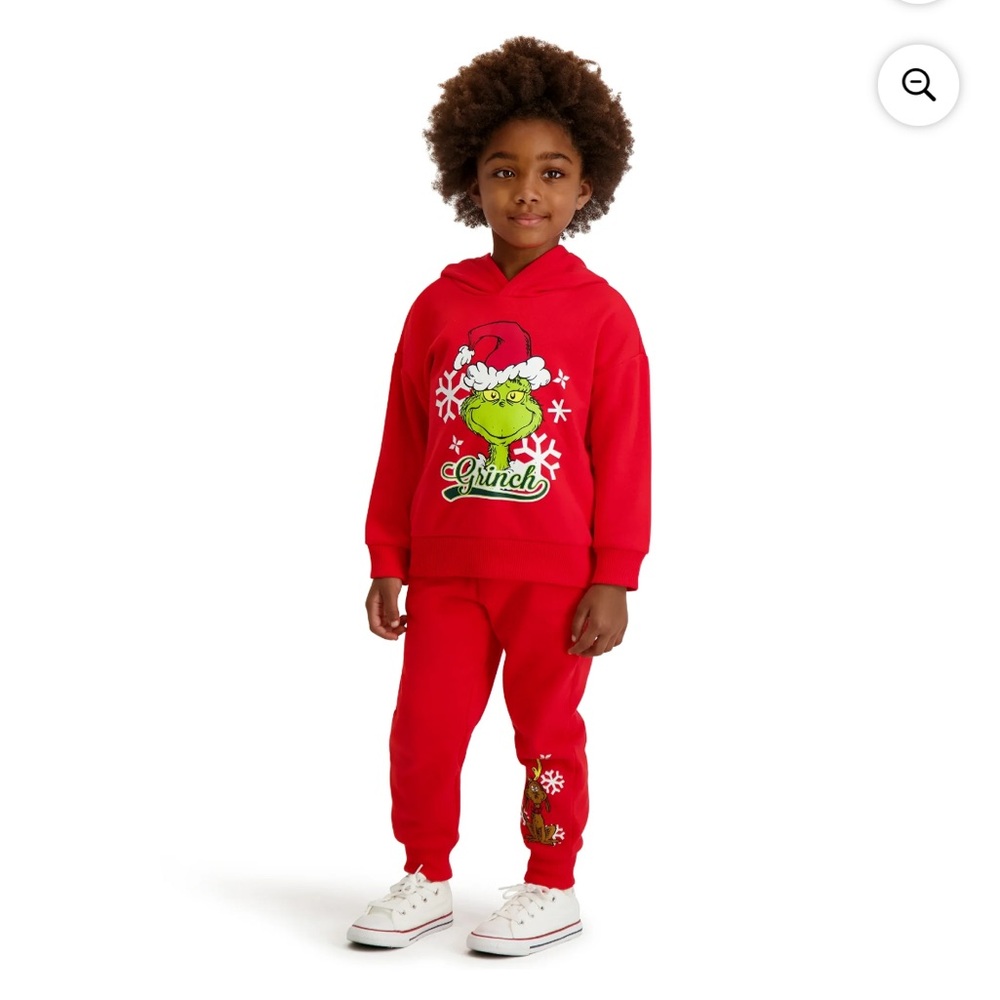 The Grinch Red Holiday Hoodie and Sweatpants Set